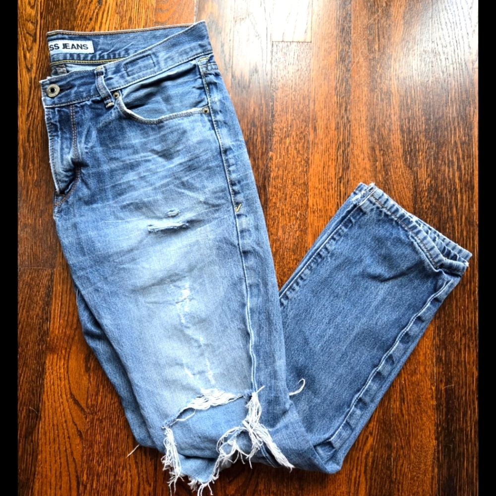 Express Ripped Distressed Jeans Rocco Skinny Size 33 x 32